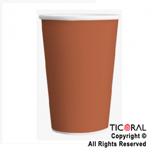 VASO POLIPAPEL 240CC TERRACOTA X 8